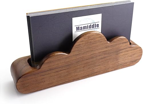Tarjetero de madera para escritorio soporte de madera para oficina nubes 1 paquete