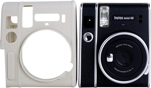 Miniatura 6 de Rieibi Mini 40 - Funda protectora de silicona para cámara instantánea Fuji Instax Mini 40 - Funda ligera de goma suave para Fujifilm 40 - Blanco