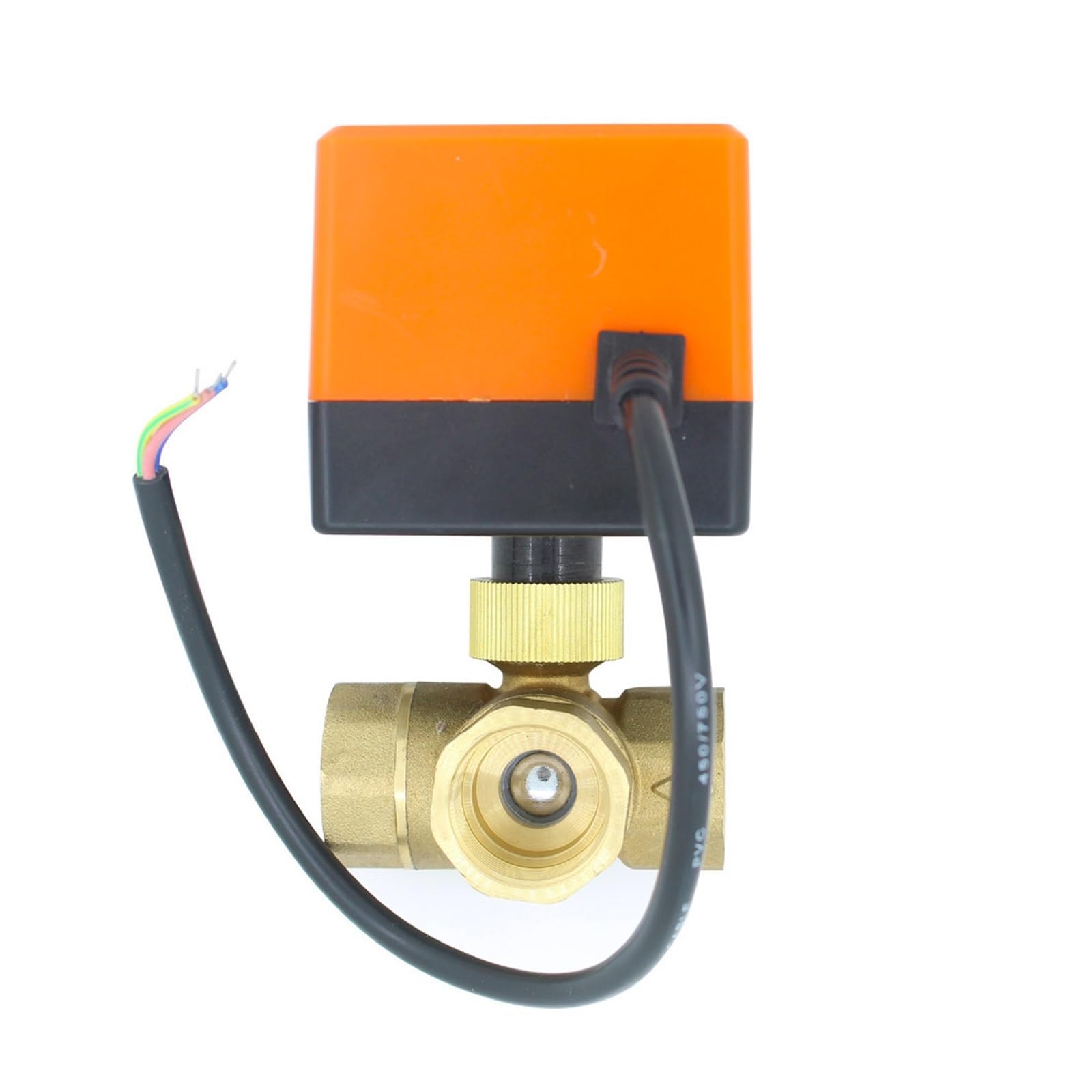 Válvula motorizada 3 vias 3/4 pulgadas AC220v DC24v DC12v válvula de bola de latón motorizada de 3 vías válvula dn20 electroválvula actuador de válvula eléctrica CN01 CN02 ( Size : AC220V , Color : CN