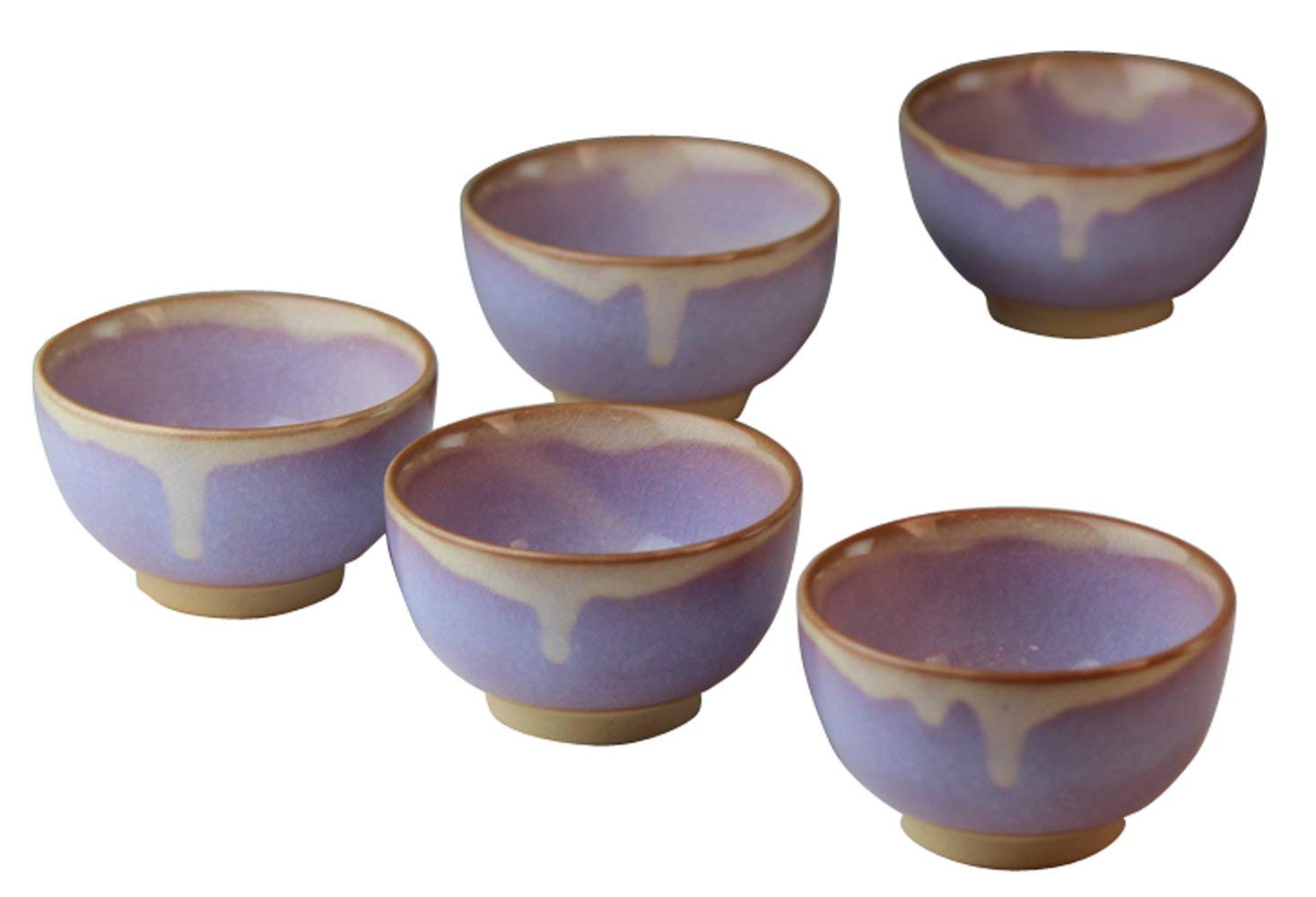 萩焼　萩むらさき　茶器揃 Amazon | 【萩焼】 11224 汲み出し揃 萩むらさき汲み出し揃