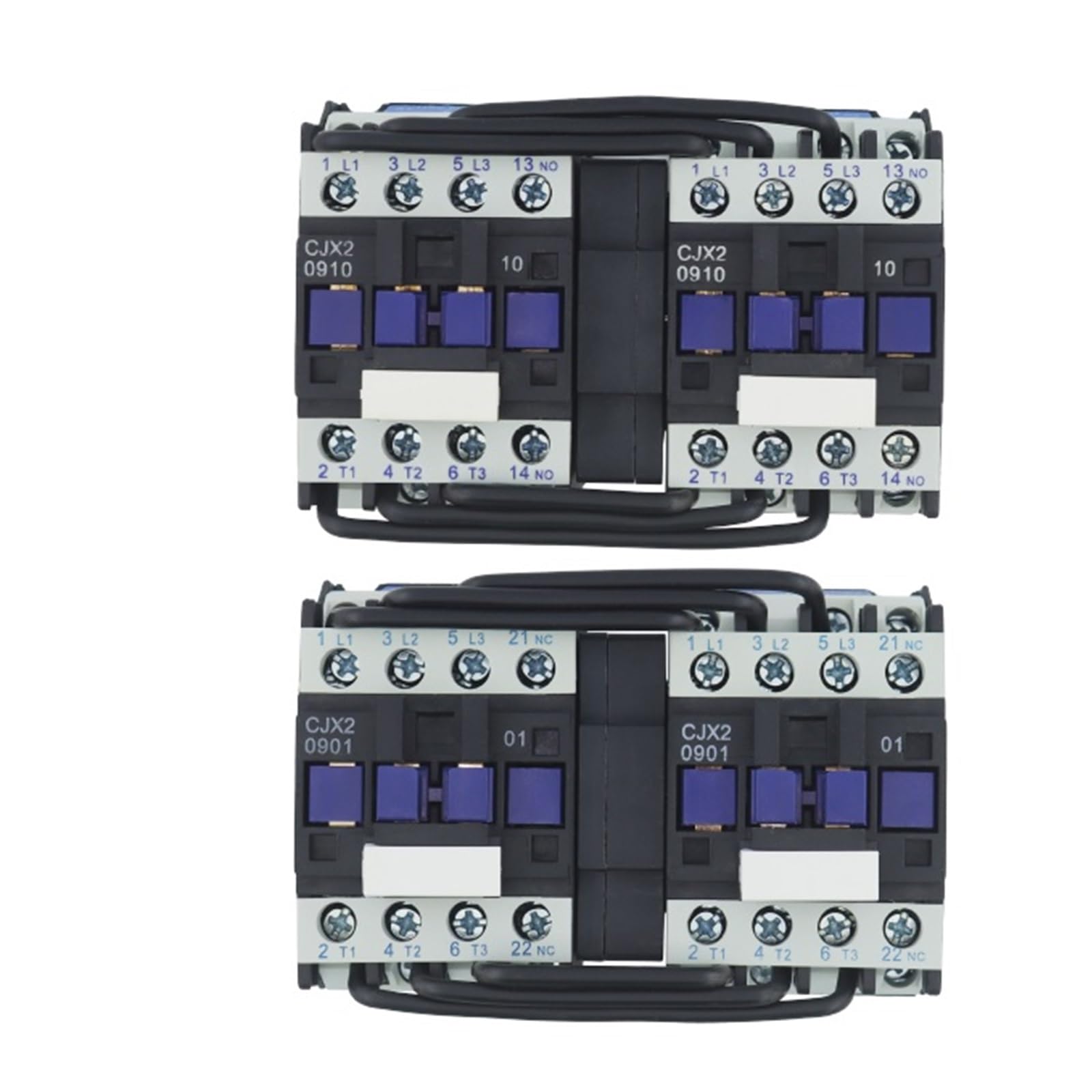 CJX2-0910N 0901N 1210N 1201N 1810N 1801N Contactor De Marcha Atrás Voltaje Enclavamiento Mecánico 380V 220V 110V 36V 24V(CJX2-1801N,24V)