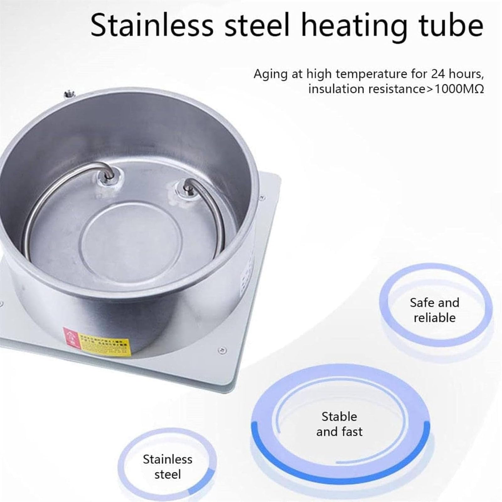 Magnetrühr-heiztopf Für Labore, Stufenlos Regelbarer Magnetrührer Mit Rührstab Und Temperatursensor, 0-2600 U/min, Wasser- Und Ölbad, Ideal Zum Mischen Und Erhitzen Von 5L