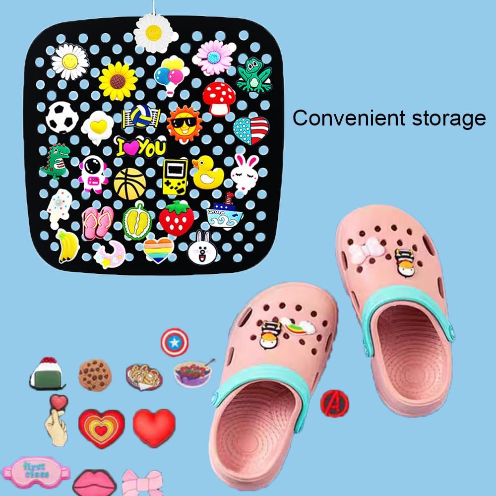 Shoe Charms Organizer, Hanging Display Holder, Wall Mounted, 24 Compartments, Clear, Modern Style