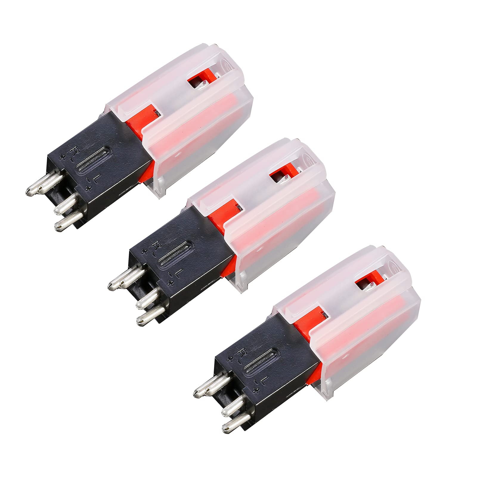 Bhbuy-Action3pcs Record Player Cartridge and Needle,Universal Turntable Diamond Cartridges and Stylus Replacement for LP Crosley Ion Jensen Victrola 1byone Phonograph