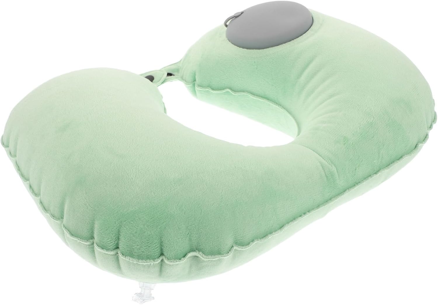 LIFKOME Inflatable Travel Neck Pillow Travel Accessory U-Shaped Design with Adjustable Air Pressure and Lightweight Flocking Material for Comfortable Sleep for Airplane and Car Use