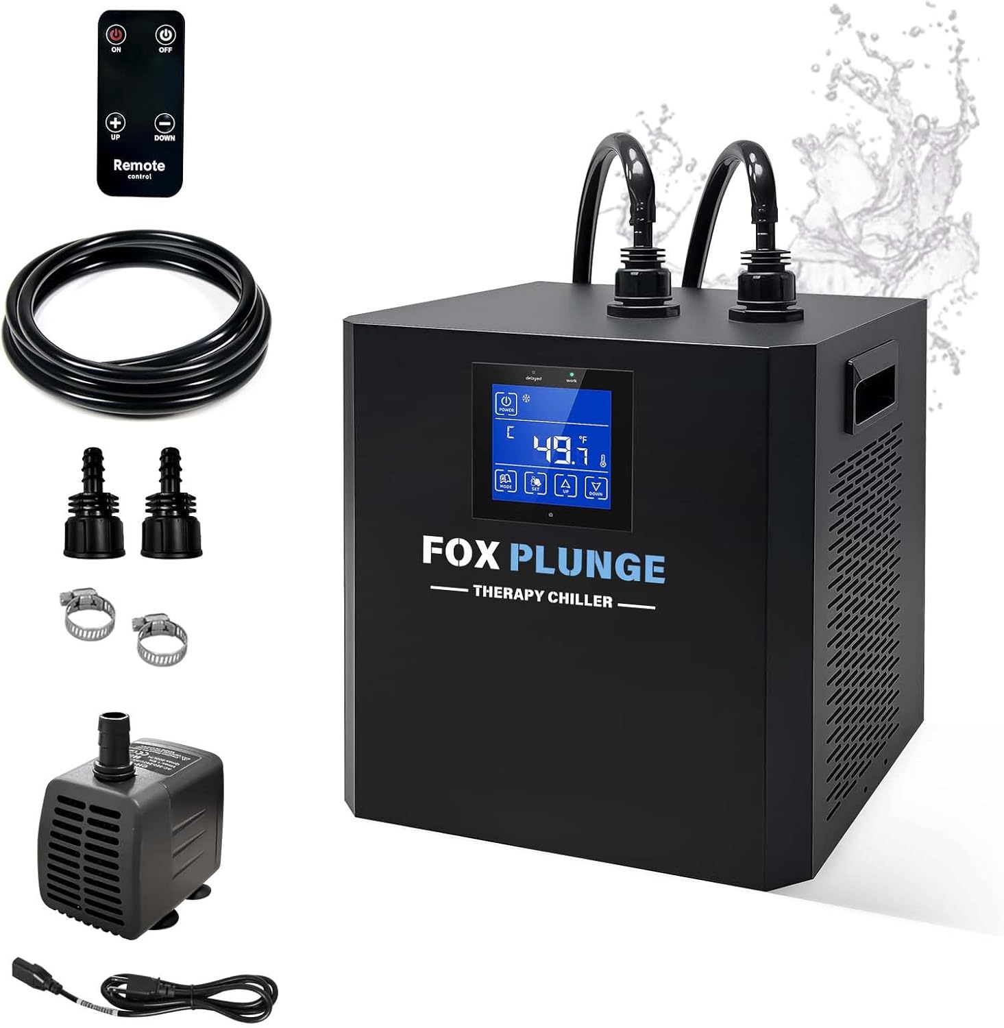 1/3HP Ice Bath Chiller for Cold Plunge Tubs, with Submersible Pump, Hoses & LED Display, 110V Cold Plunge Water Chiller System for Home Recovery Therapy (53Gal/200L)