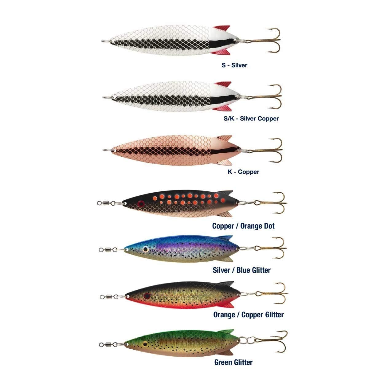Abu Garcia Toby Salmo Lures Silver Copper 30g