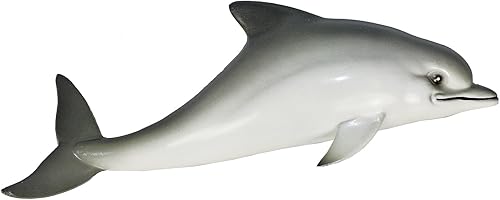 Decoración de baño Tiki de pared de delfín gris nariz de botella