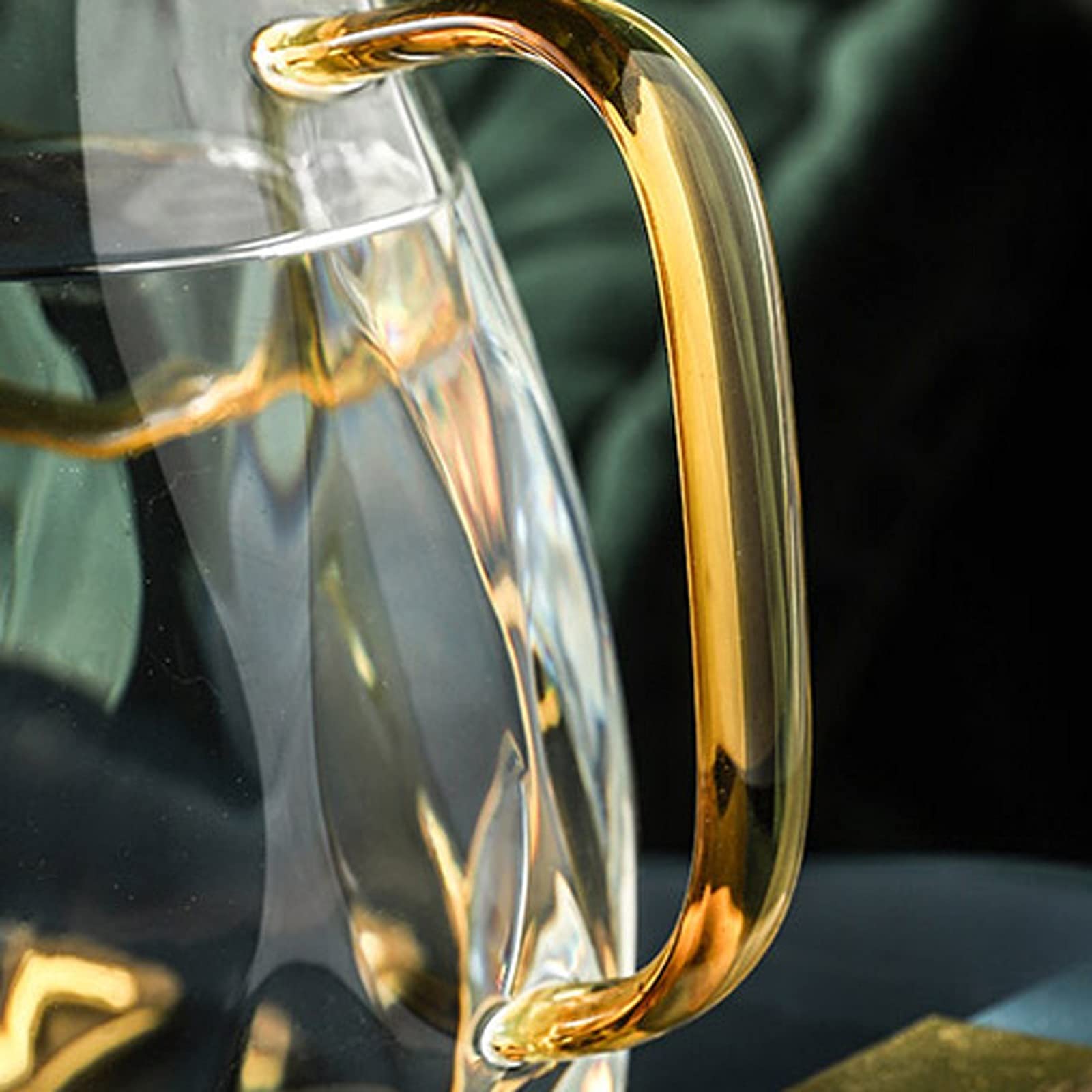 LOWLIU Caraffe di tè Freddo Borosilicato Branco a Grande capacità con Manico e Coperchio for tè, Succo di Frutta, Latte e Bevande Fatti in casa Fai da Te brocche (Color : A)
