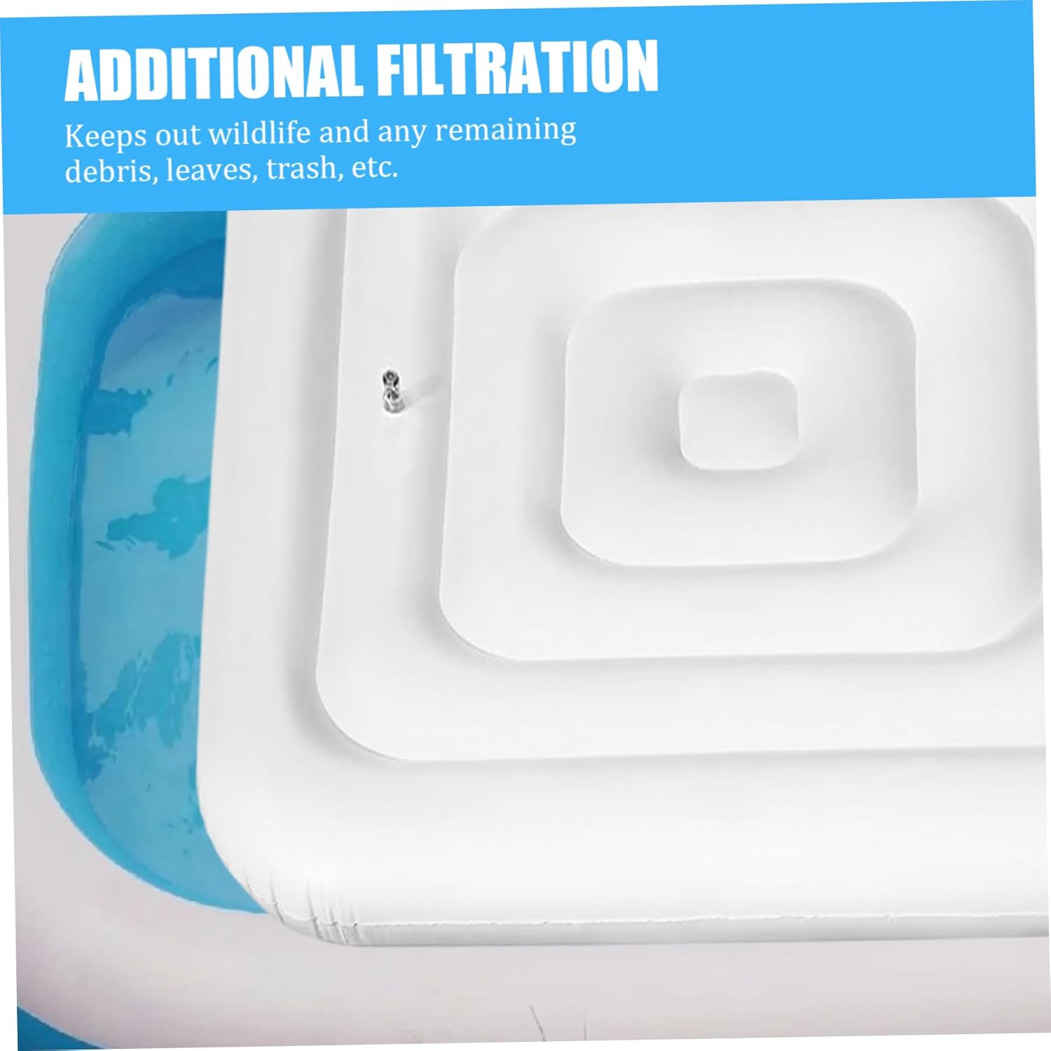 Inflatable Hot Tub Cover Round Hot Tub Enclosure with Valve Windproof Rain-Proof Snow-Proof Insulated Spa Covers Square