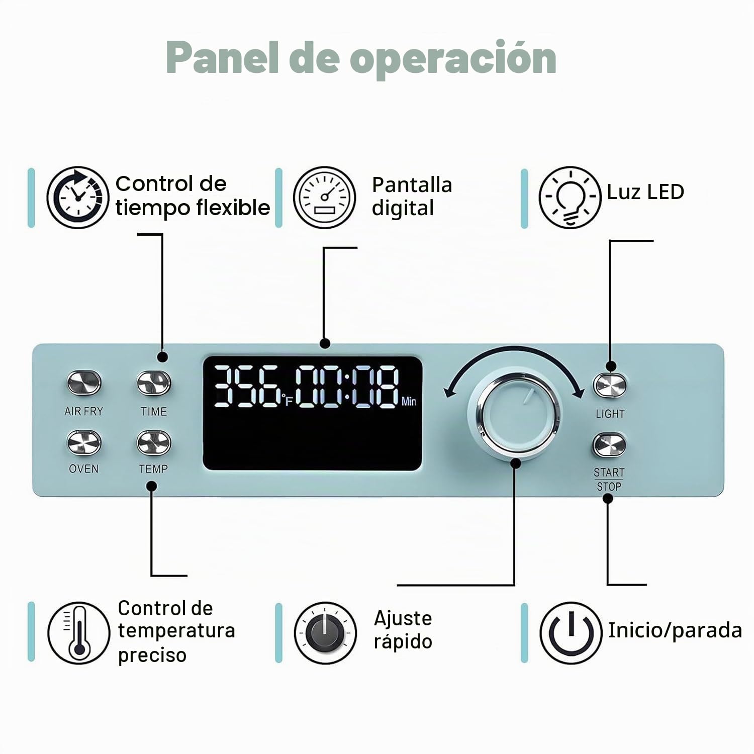 Horno de sublimación Azul, Pantalla Digital LED, Calentamiento rápido de 360°, para sublimación de Vasos, Tazas, Botellas de Agua y Transferencia a Granel 16L
