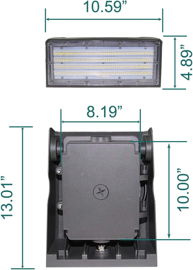 Blасk Frіdау - 80% оƒƒ Kadision 100W LED Wall Pack with Dusk-to-Dawn Photocell, 0-90° Adjustable Head, 5000K 12000LM 100-277V Waterproof Outdoor Lighting Fixture