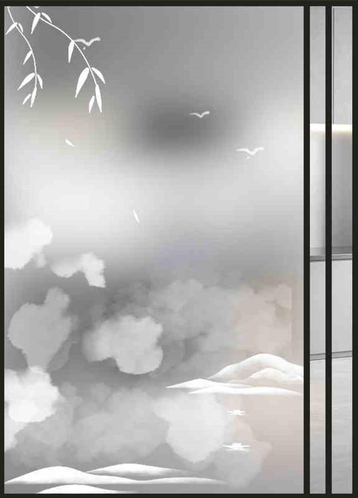 Window Film Privacy White Mist Glass Frosted Privacy Film For Glass Windows Static Cling No Glue Window Films Covering Self Adhesive Anti Uv For Office Bathroom Home 70x150cm/1pcs