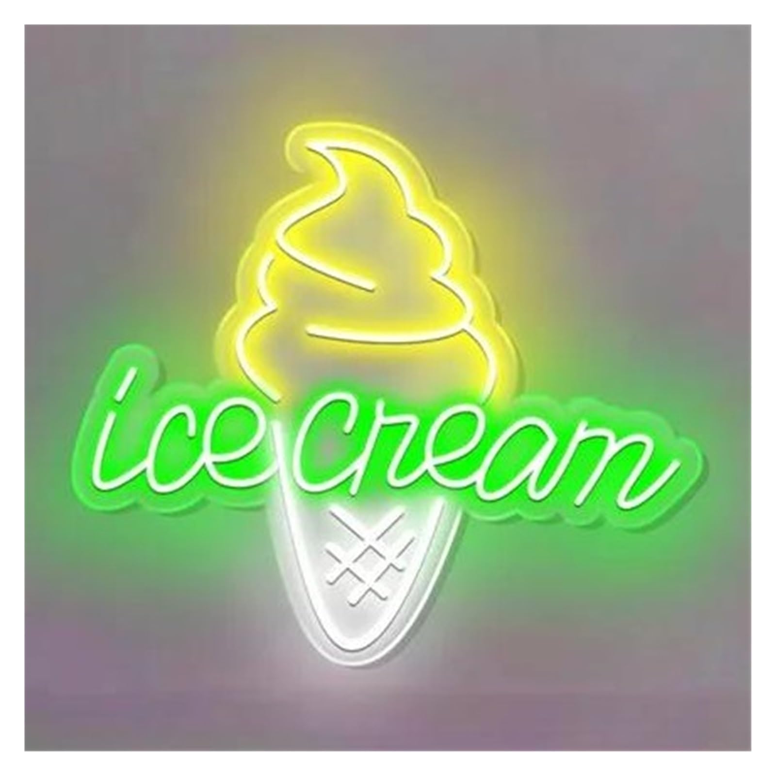 Shouxi C Sign Lamp Ice Ream Neon Sign Business Wall Decor Make Your Storemore Shiny For Offee Bar Shop Restaurant Decoration 40Cm(C)