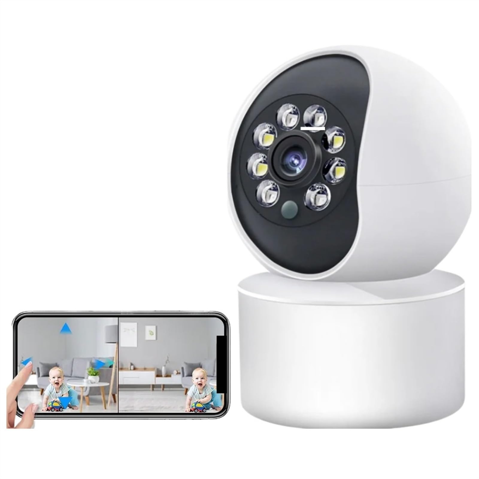 Bezprzewodowe kamery bezpieczeństwa na zewnątrz Kamera Wi-Fi 5 MP z dwoma obiektywami Noktowizor Kolorowe kamery monitorujące AI Automatyczne śledzenie ludzi Wewnętrzna kamera wideo(5MP Camera Add 128