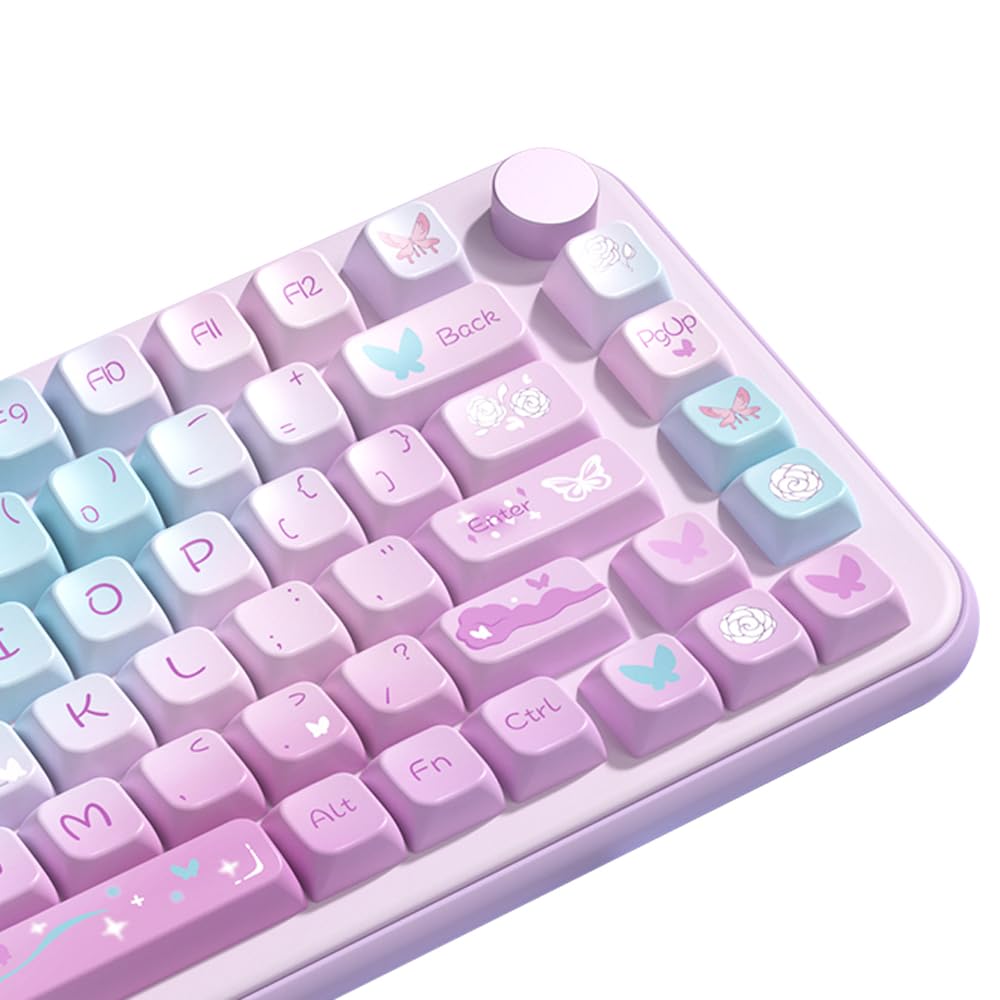 Amazon.com: daixiahu Purple Butterfly Theme keycap 158 Keys