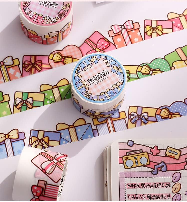 Miniatura 2 de 24 rollos de cinta kawaii de arte washi, suministros de oficina para la escuela, estética, juego de cinta adhesiva decorativa de dibujos animados,