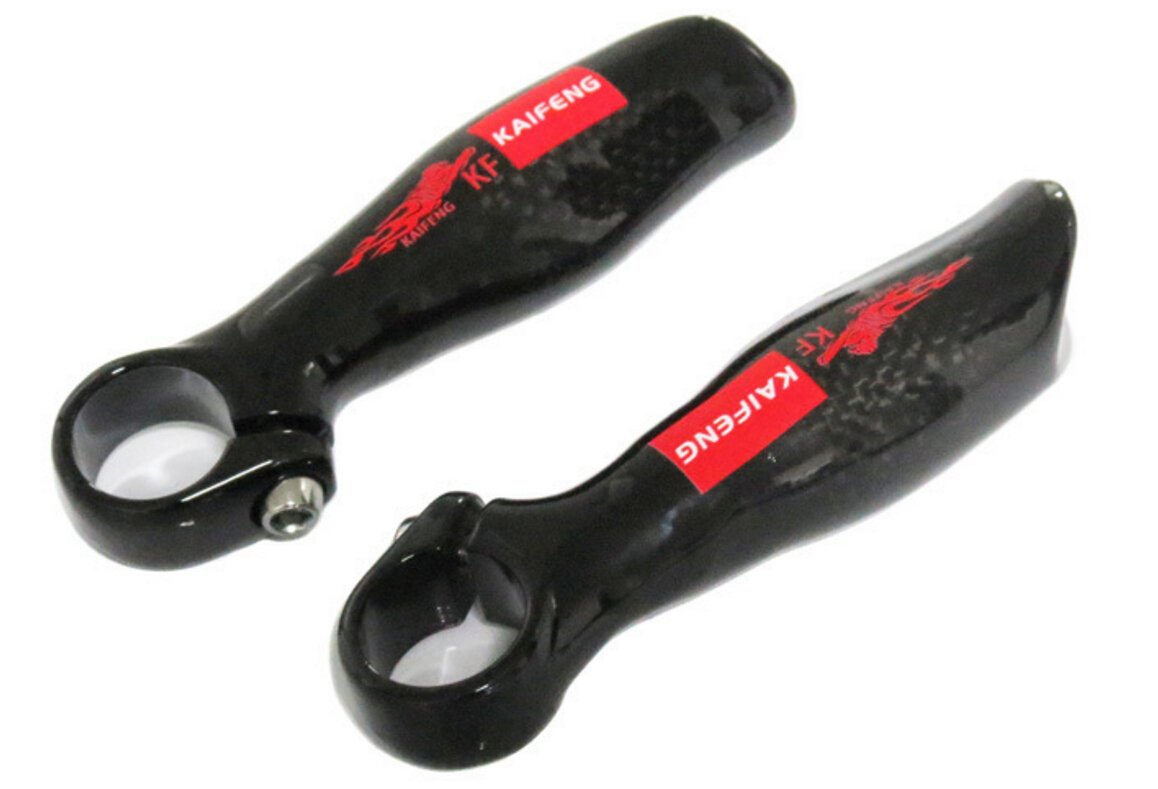 SportsInn Ultralight Carbon Fibre T6 Lock Gate Bike Handlebar Grip Bar End for Mountain Road Bike