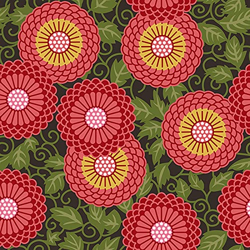 Papier peint fleurs rouges mural deco salon et meuble chambre 104x70