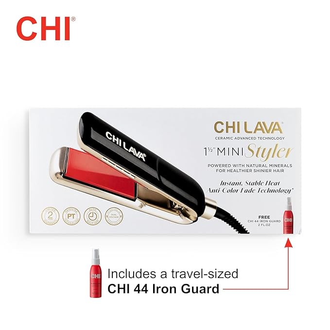 Plancha para pelo CHI Lava MiniStyler con placas de lava volcánica miniatura 6