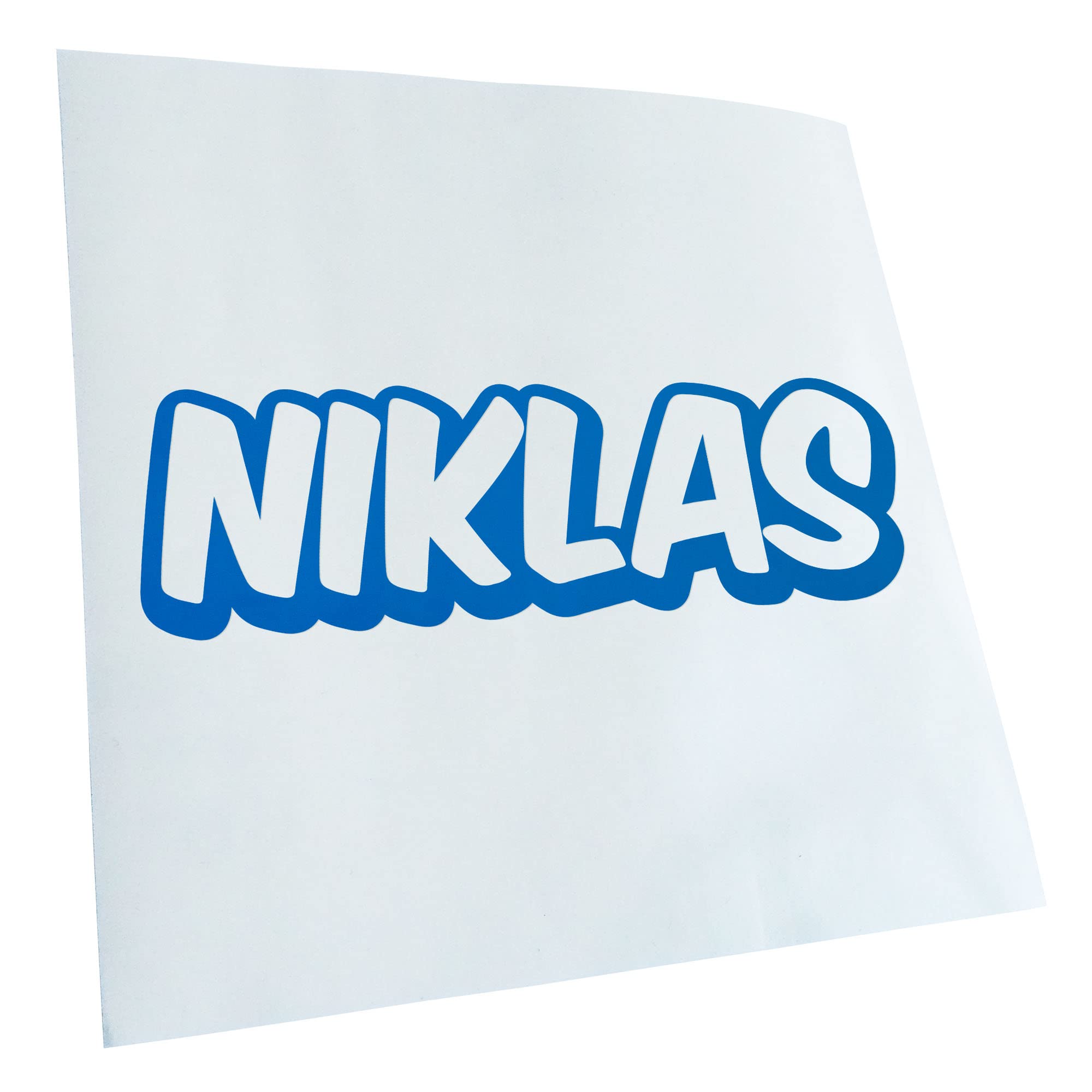 Kiwistar Niklas First Name Boys Stickers 25 Colours Neon Matt