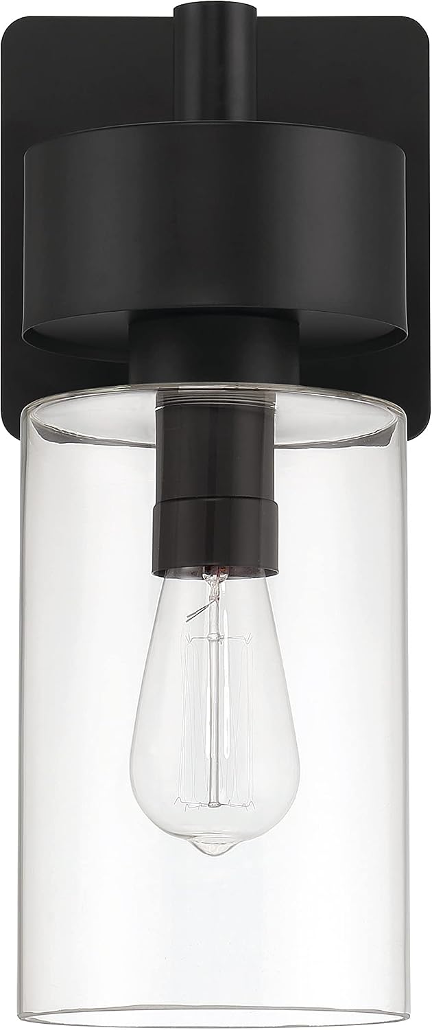 Craftmade Bennet 1 Light Outdoor Lantern, Midnight, Wet Rated, ZA5314-MN