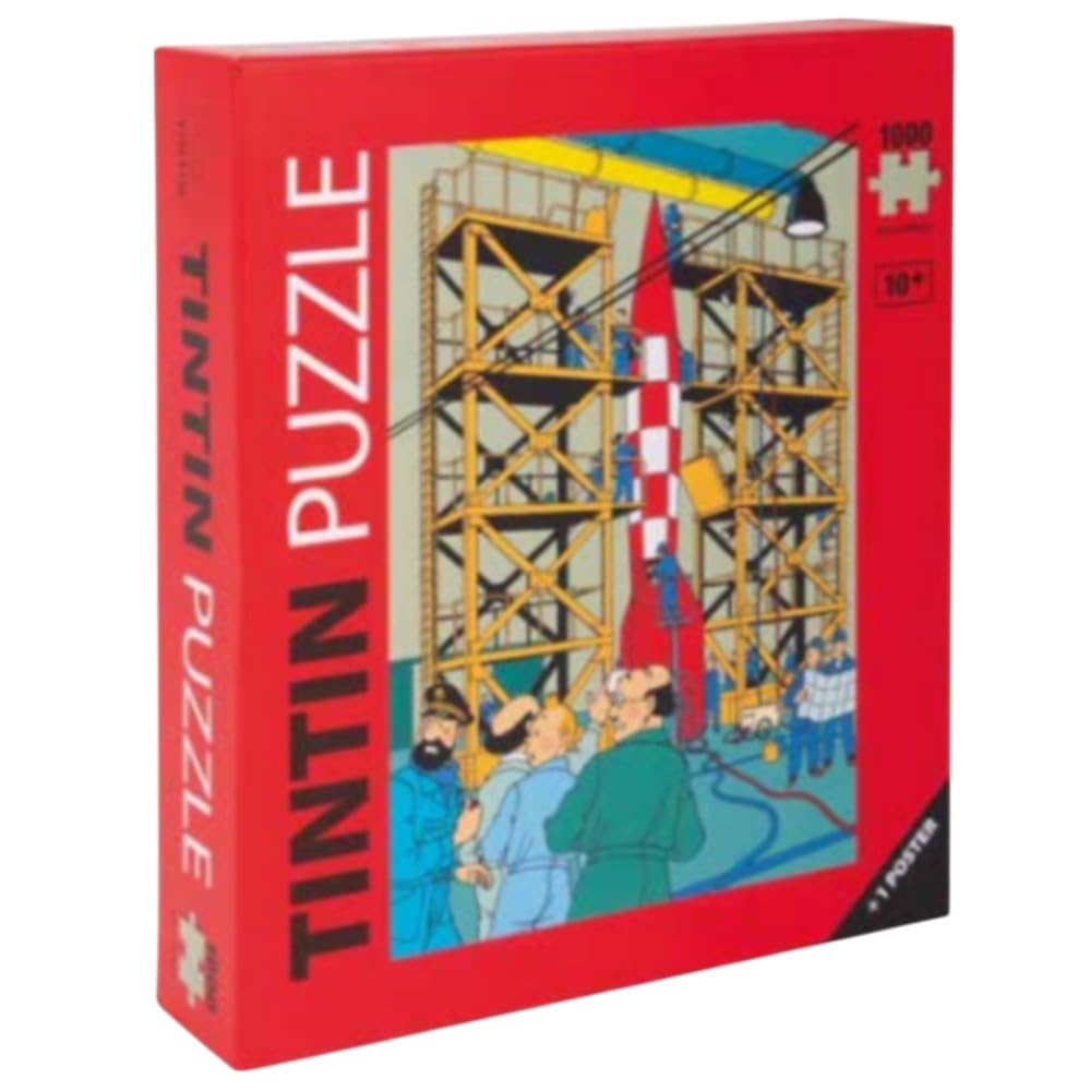 81567 Tintin XFLR6 Lunar Rocket Puzzle 1000 Pieces + Poster 48 x