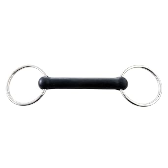 Korsteel Solid Rubber Mouth Loose Ring Snaffle Bit, 5"
