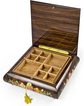MusicBoxAttic Grand 30Note Italian Music Instrument Theme Inlay Musical Jewelry - Wonderful Tonight