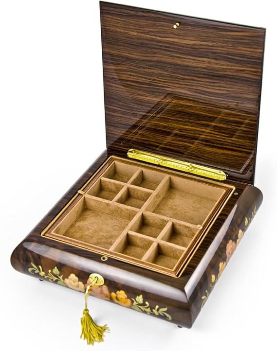 MusicBoxAttic Grand 30Note Italian Music Instrument Theme Inlay Musical Jewelry - Wonderful Tonight