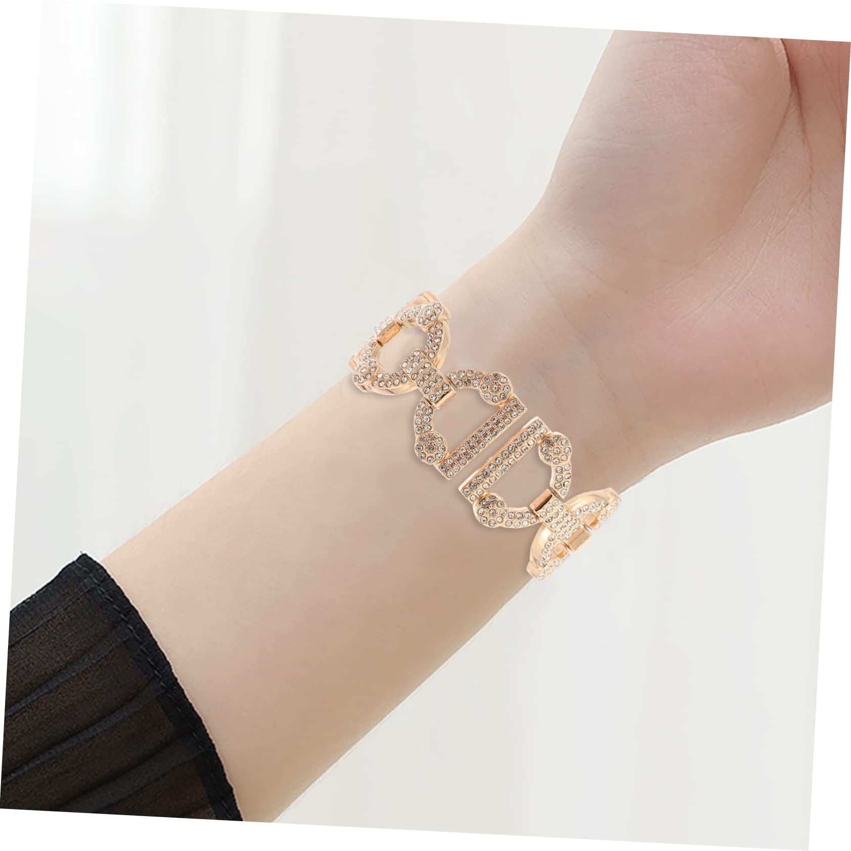 Uonlytech 2St Uhrenarmband Watch Ersatzarmband Armband mit Strasssteinen für Smartwatch Ersatzarmband für Smartwatch Schmuck Gurt Lieferungen schmücken Anschauen Metall