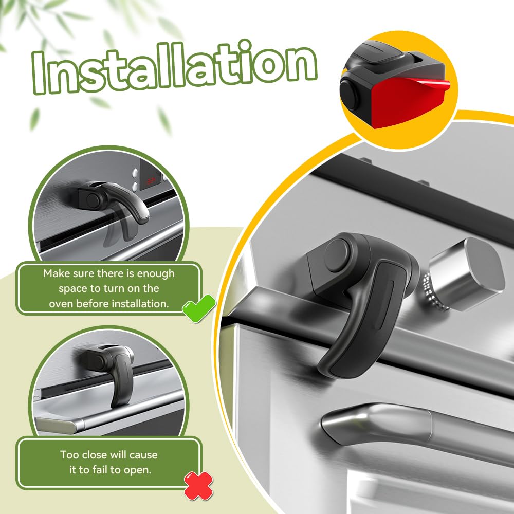 SAFELON Baby Safety Oven Door Lock, Kitchen Safety Locks for Babies Childproof Oven Locks for Kids Heat-Resistant - Image 4