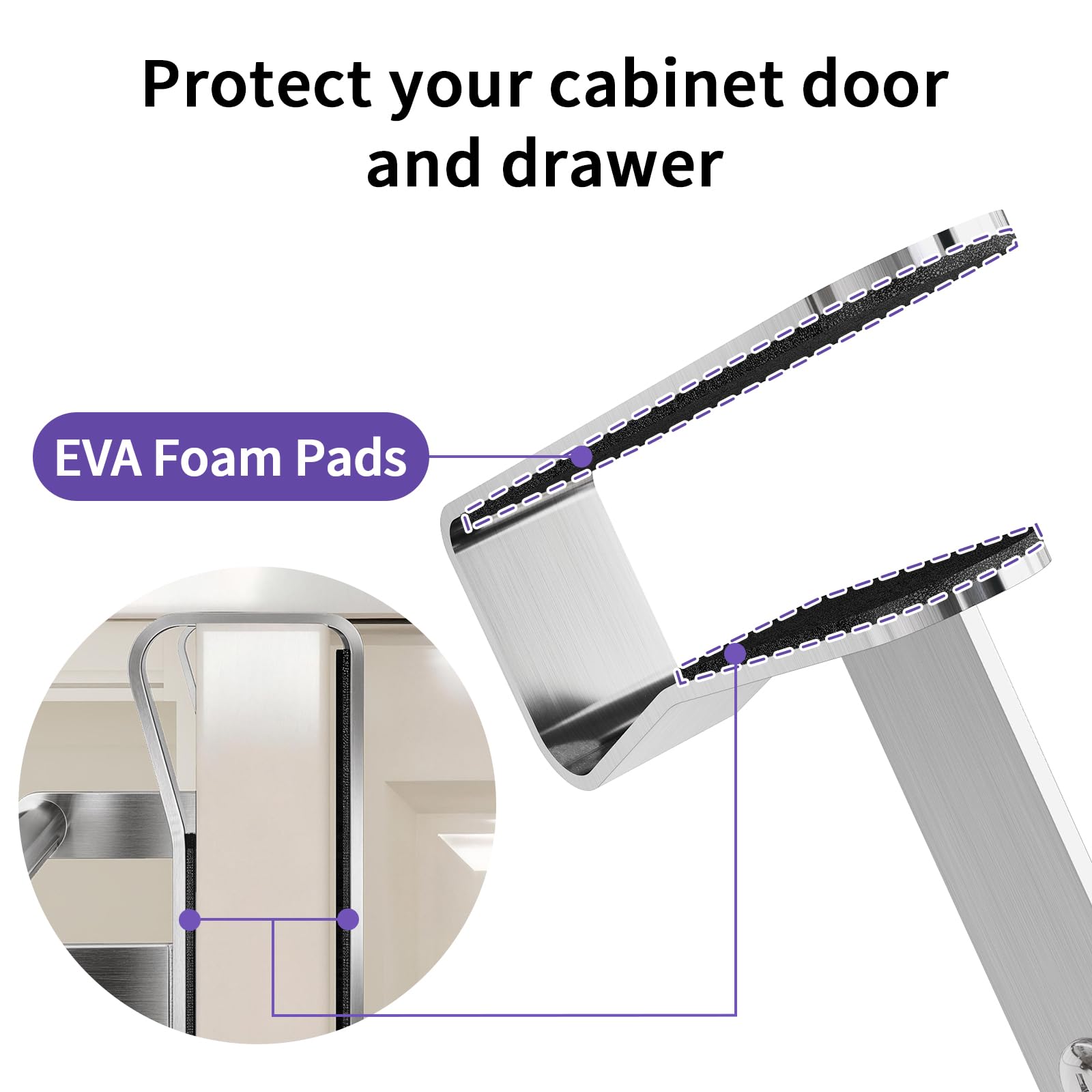 Kitchen Cabinet Towel Holders - 2 Pack -4