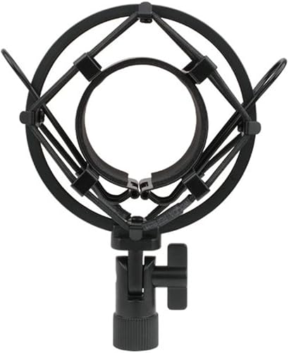 Miniatura 2 de TH106 Negro Araña universal Micrófono Choque Monte titular adaptador abrazadera Clip para AT2020 USB PR40 RE20 at4033 a AT2050 Studio de gran