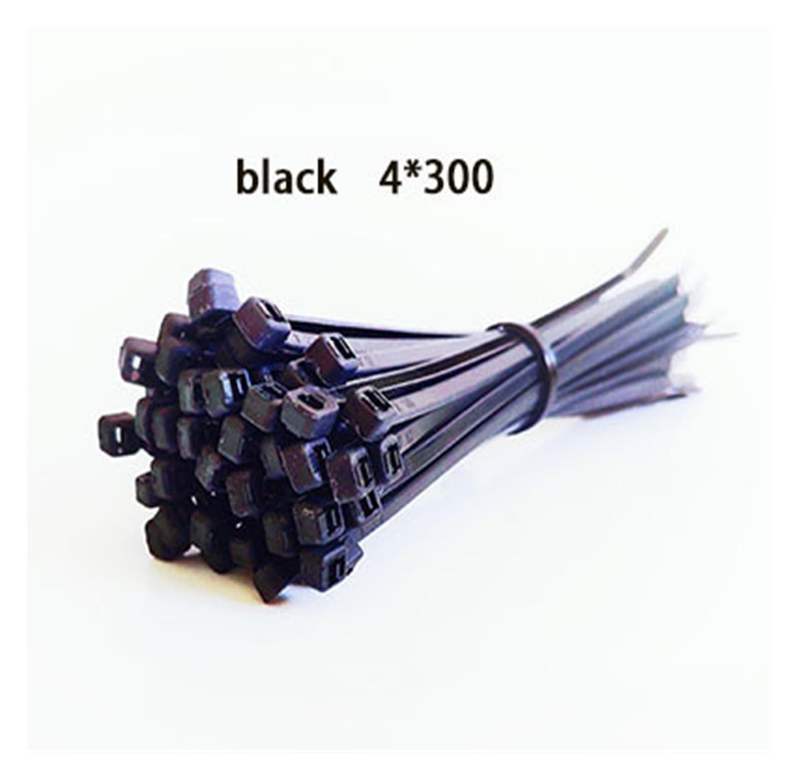 Derencias pesadas con tirolina, Bridas for cables, surtido de bridas for cables, autobloqueantes, 100 piezas(Schwarz,4 300mm)