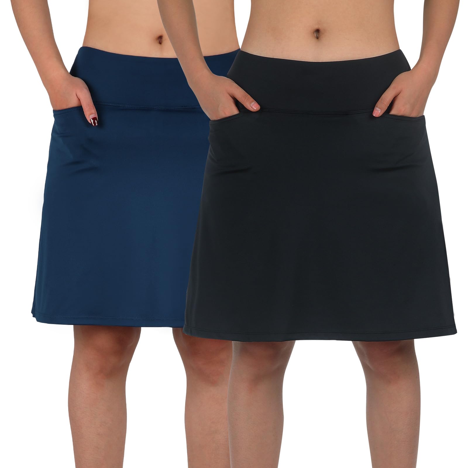 beroy Falda pantalón para Mujer, Falda de 20 Pulgadas hasta la Rodilla para Mujer, Falda atlética con Pantalones Cortos