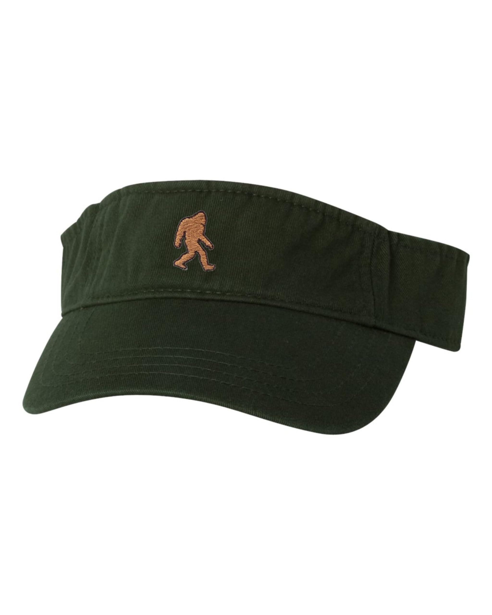 Go All Out One Size Forest Visor Bigfoot Sasquatch Embroidered Visor Dad Hat