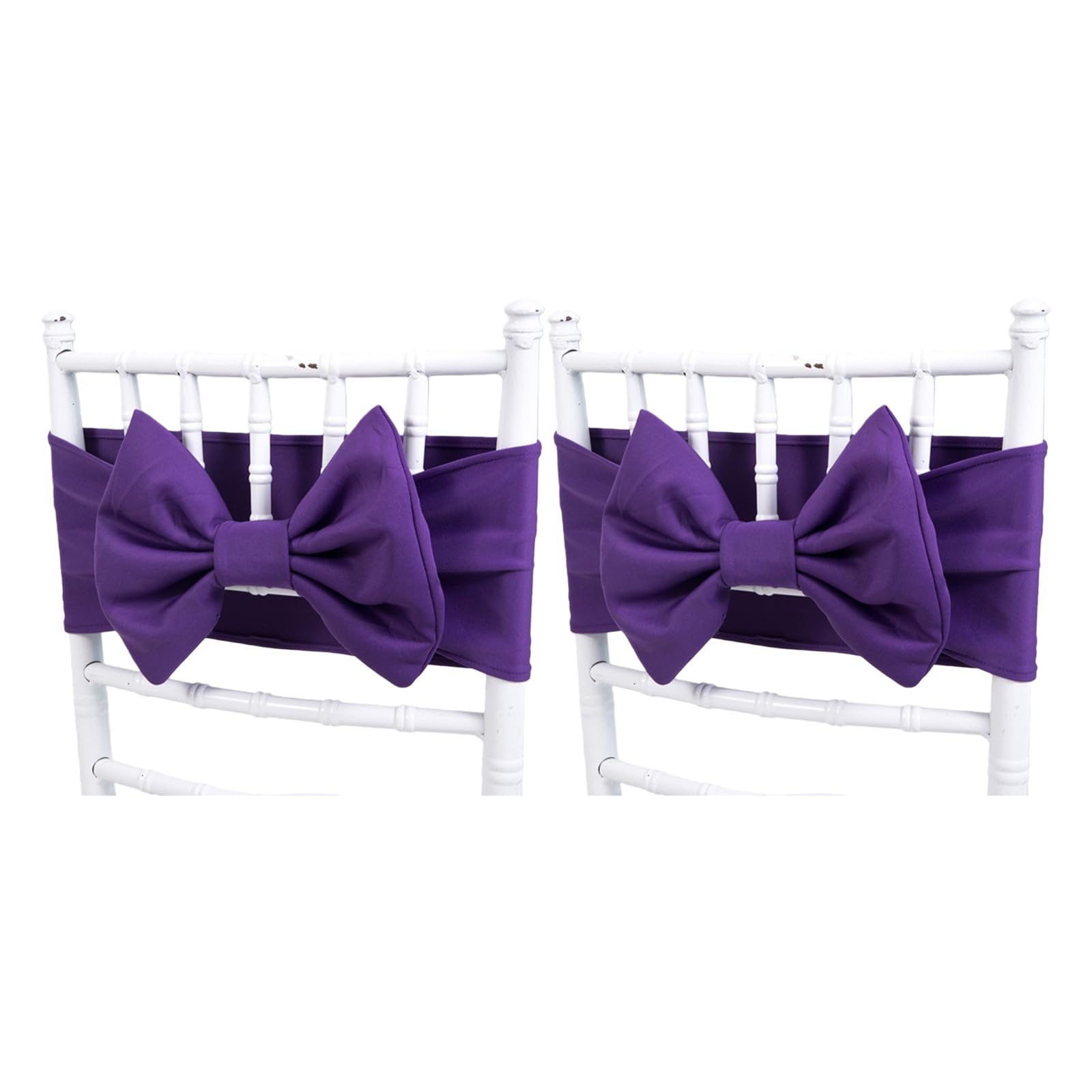 Chair Bows Tie Chair Back Sashes Decors Set of 2 for Weddings and Parties Event for Enhancing Venues Elegances Elastic Stretchable Tie