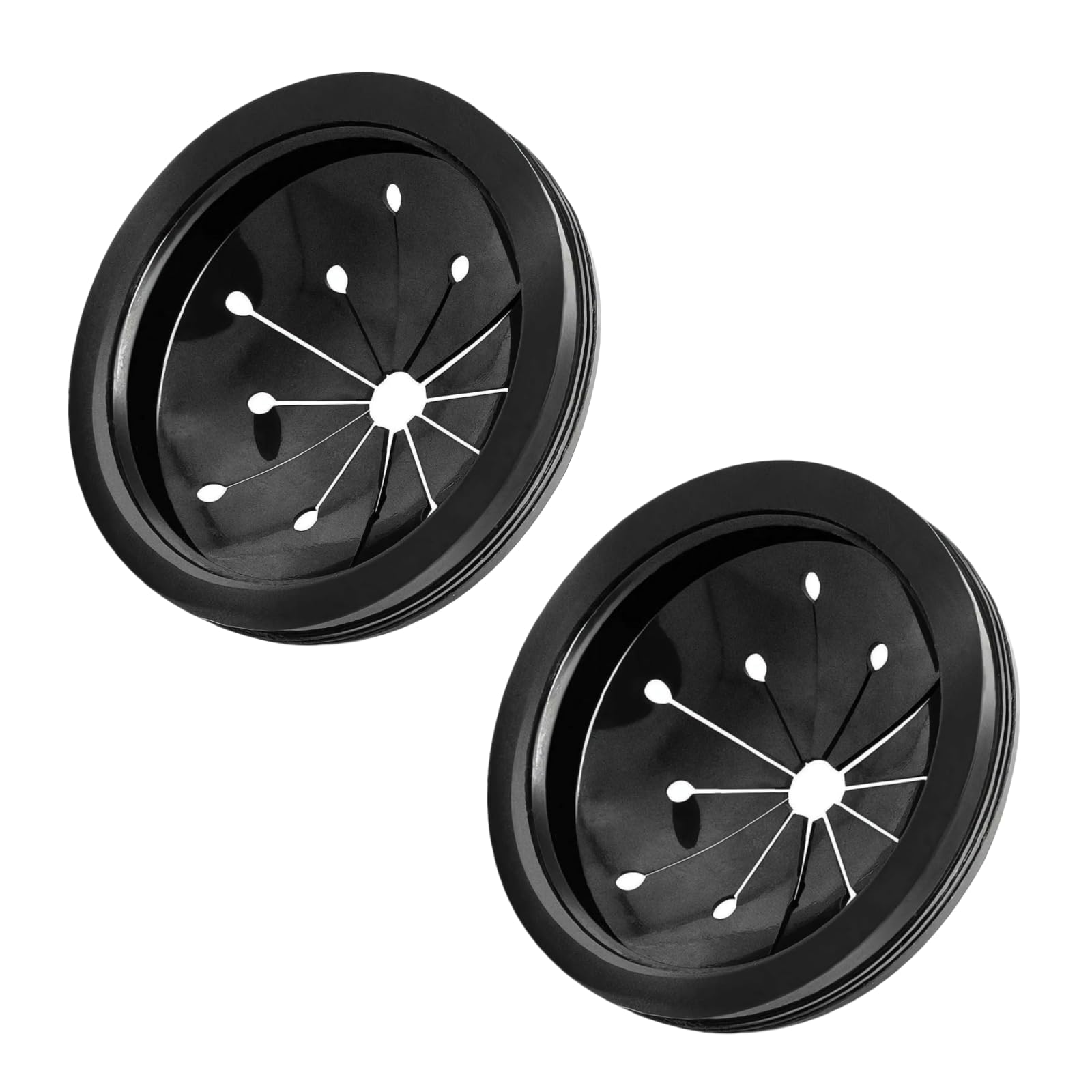 Pchnfei Black 2Pcs 3-Inch Garbage Disposal Splash Guard - Kitchen Sink Baffle Covers For Whirlaway, Waste King And Ge Models - Rubber Drain Cover Disposal And Splash Protection, Garbage Disposals And Parts