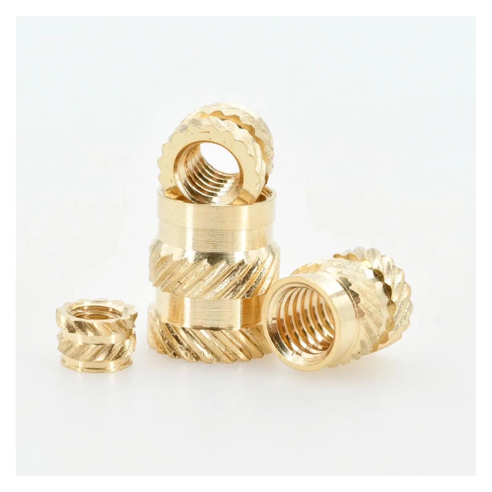 Mosiężne nakrętki do osadzania. M2-M6 Brass Embedded Inserts, Knurled Threaded Nuts for 3D Printed Parts, DIY Crafts & Woodworking(M2M2.5M3.0M4 (600Pcs))