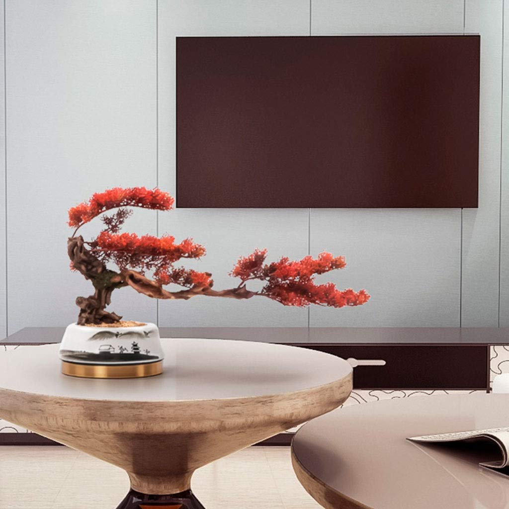 Piante artificiali 14.17 pollici Nuovo simulazione cinese rosso pino bonsai simulazione albero giardino giardino decorazione della casa di simulazione albero pianta artificiale Bonsai artificiale