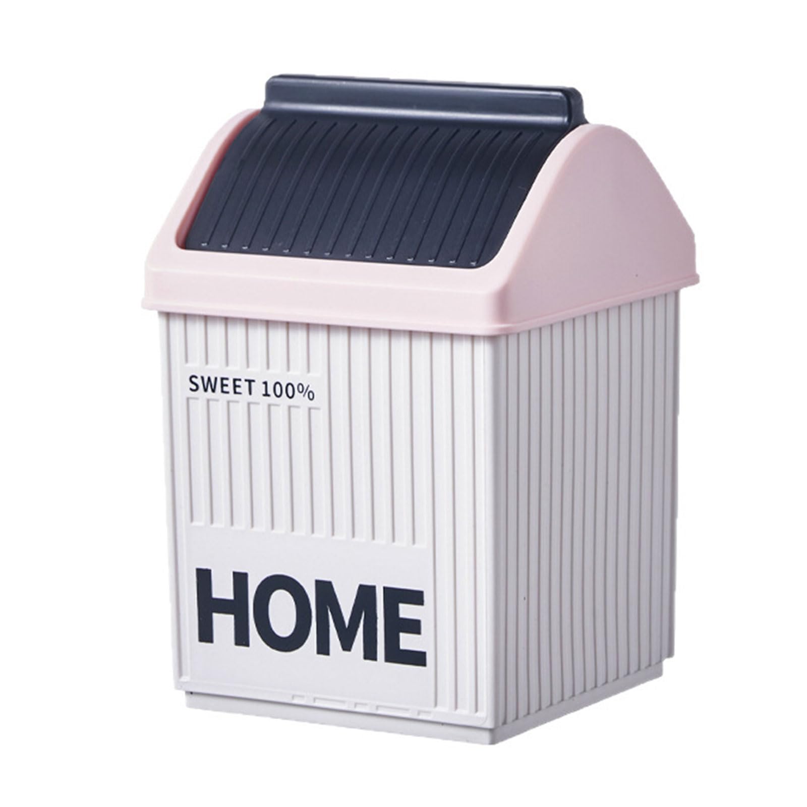 Xjdzineq Space Saving Compact Desktop Bin with Lid for Bedroom Living Room Kitchen Small Trash Can Home Trash Bin with Lid