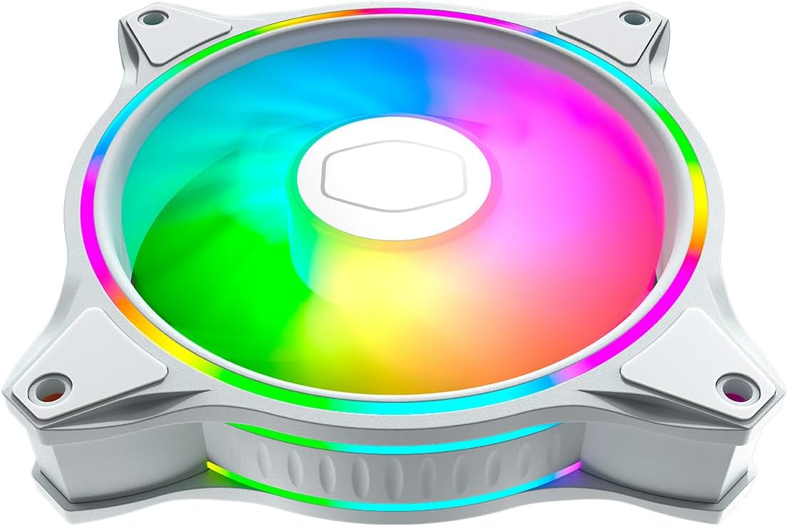 COOLER MASTER Cooler Master MasterFan MF120 Halo White Edition PC Case Fan with 120mm RGB 3 Pack MFL-B2DW-183PA-R1 FN1641