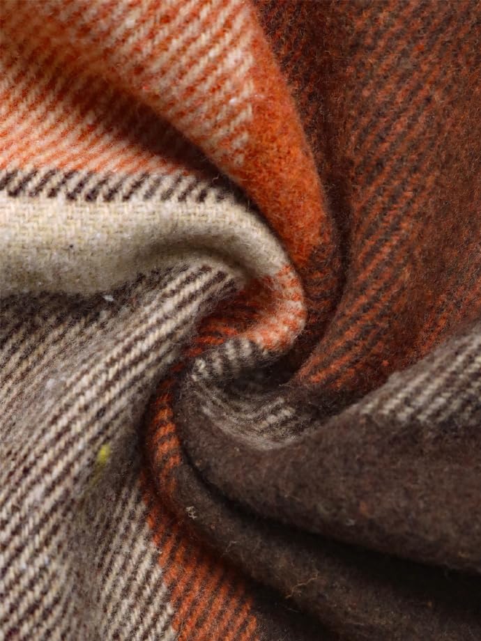 Womens Plaid Wool Blend Business Jacket Notched Lapel Blazer Dressy Casual Lightweight Pea Coat Button Up Jackets Office Wear3