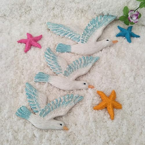 Miniatura 7 de Cabilock Decoración de pared de aves marinas colgante de pared estilo mediterráneo decoración de gaviota regalo