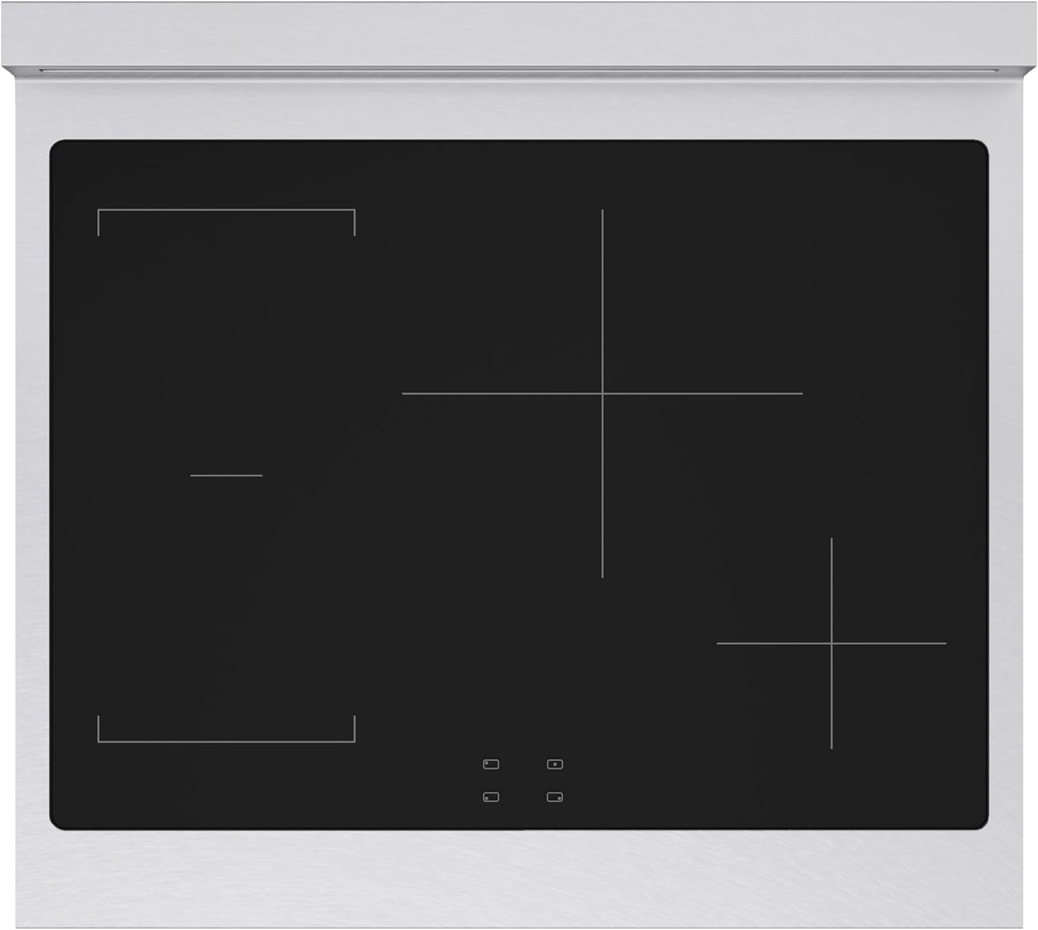 ZLINE 30 in. 4.2 cu. ft. Paramount Induction Range with 4 Element Cooktop and Electric Convection Oven in Satin Stainless Steel with Black Matte Door (SINRS-BLM-30)