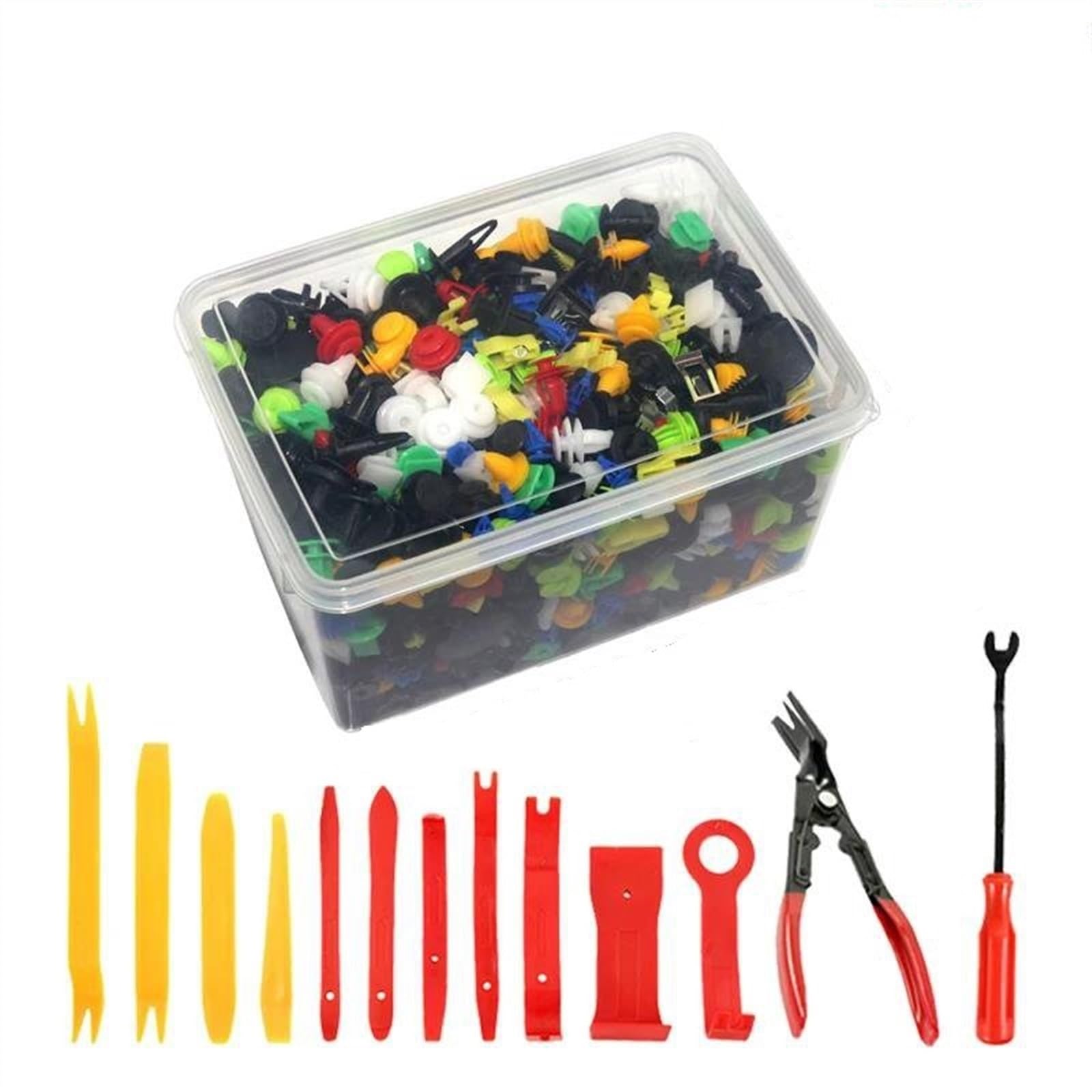 Viti e accessori 850 Pezzi Misti Di Fissaggio Automatico E Strumento Per Paraurti Per Auto Clip Rivetto Pannello Porta Parafango Fodera Per(850pcs 13pcs tool)