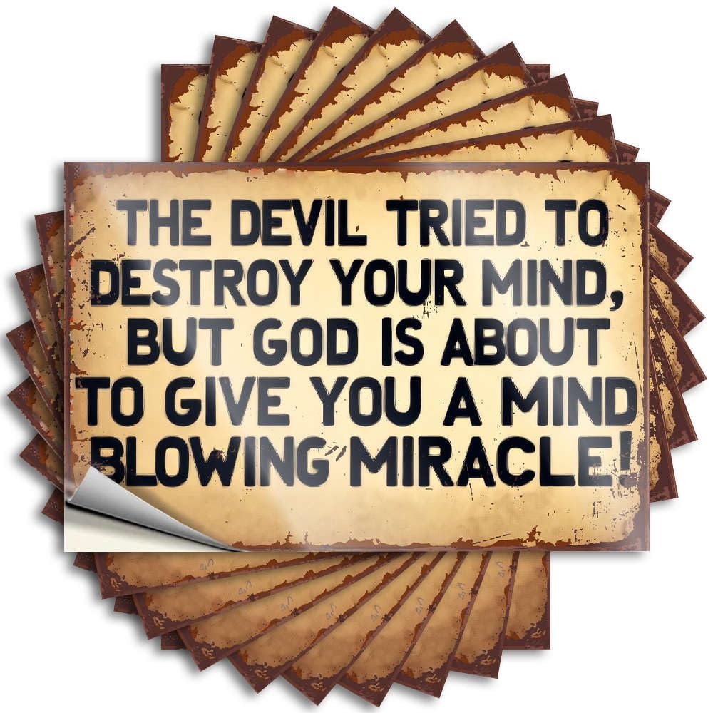 Funny Sticker Funny Summer Bottle The Devil Tried to Destroy Your Mind. - No Residue Decals for Interior(6X9CM)