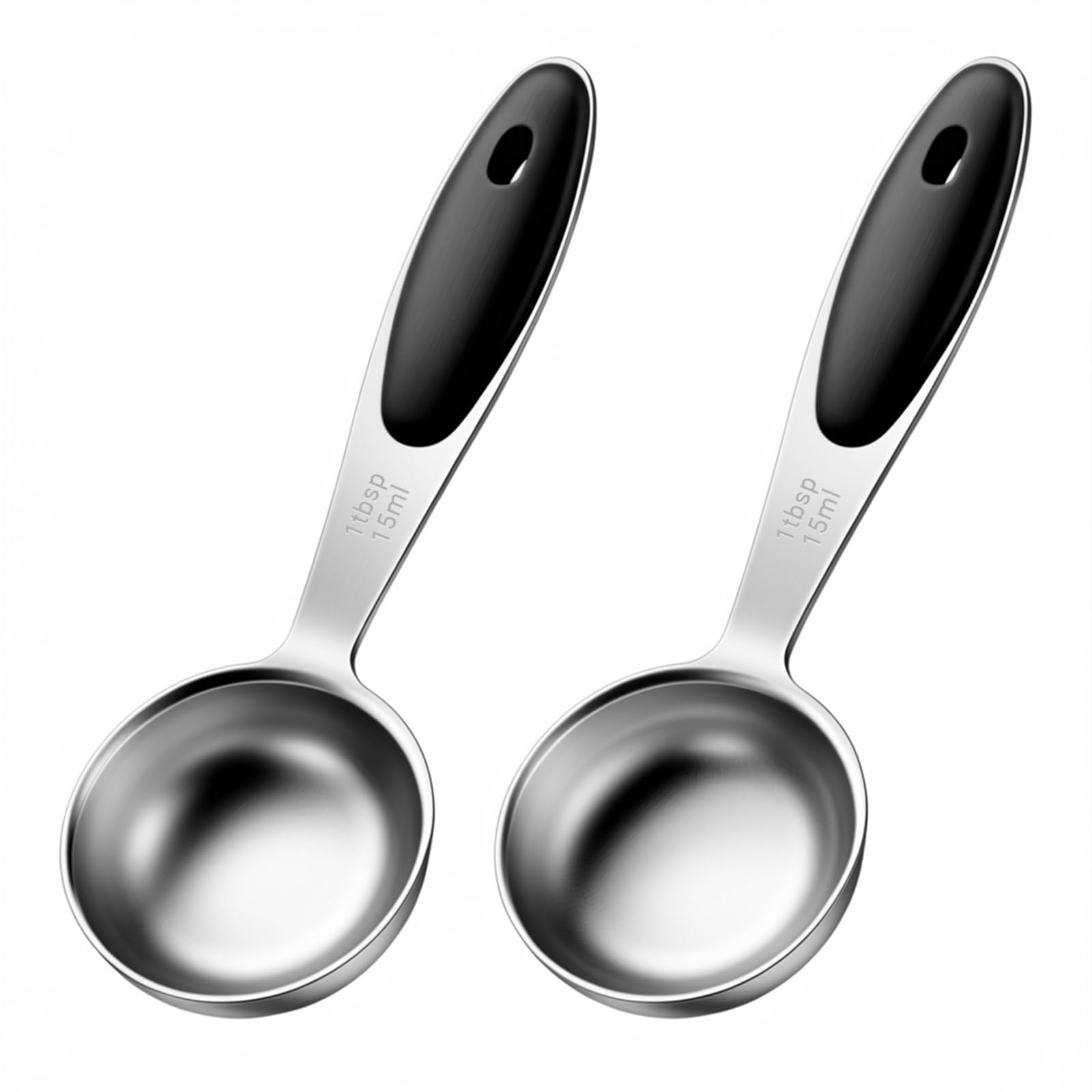 Matwsec 2 Pcs 1 Tablespoon Measuring Spoons Stainless Steel 1 Tbsp