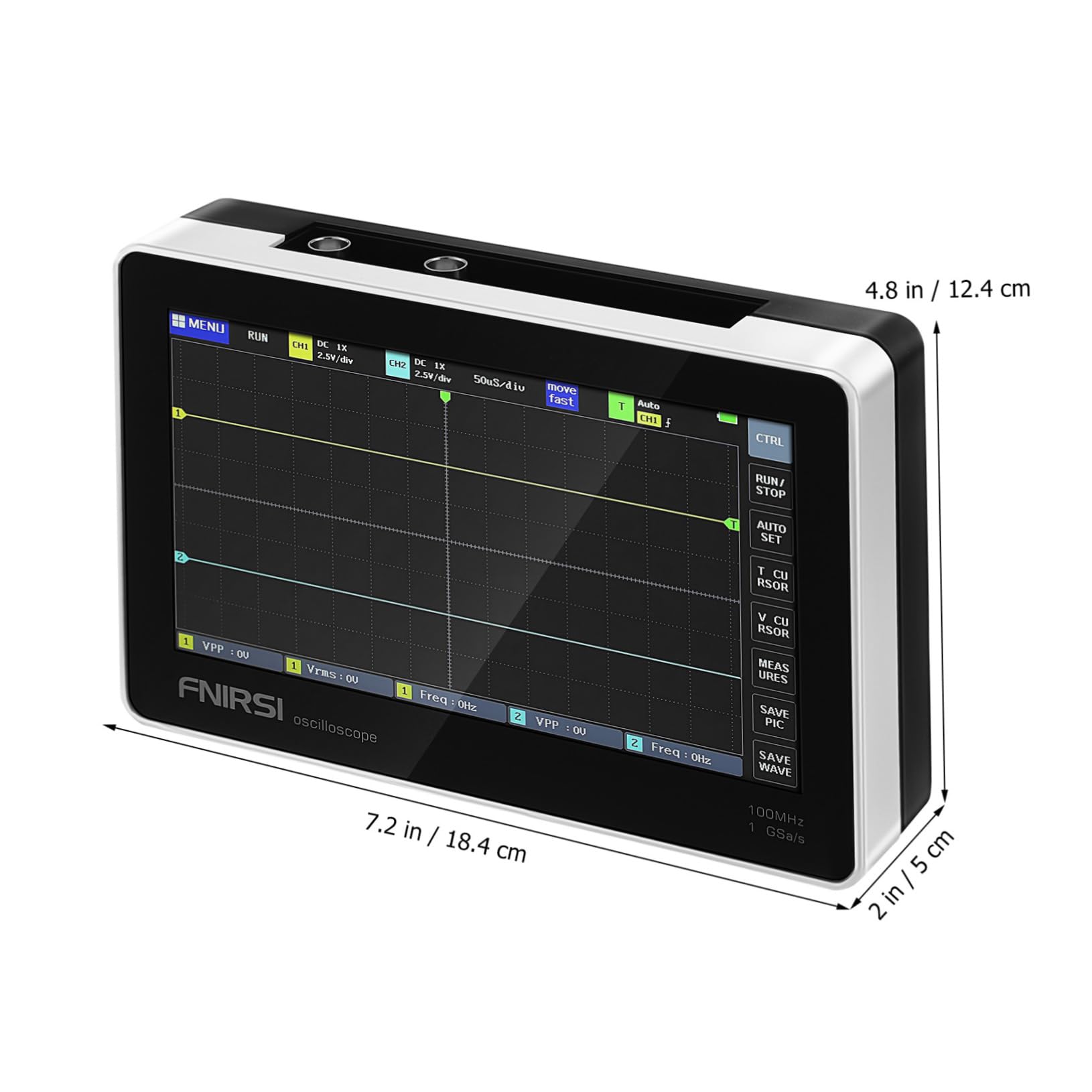 DINHEAROM Digital Portable Dual-Channel Tablet High-Speed Sampling Capacity Battery for Electronics Automotive and Telecommunications Analysis